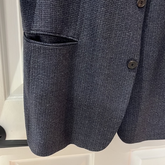 Vintage Hugo Boss Blazer/Sport Coat Wool Blue/Gray Pattern US 44 EUC - Picture 4 of 16